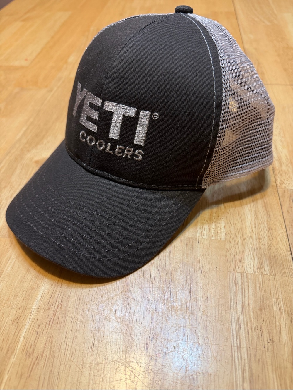 Yeti Black Front with Gray Mesh Trucker Hat SnapBack